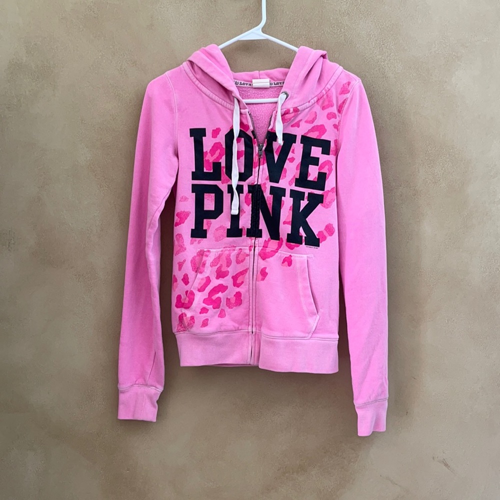 Victoria’s Secret love pink zip up hoodie size S